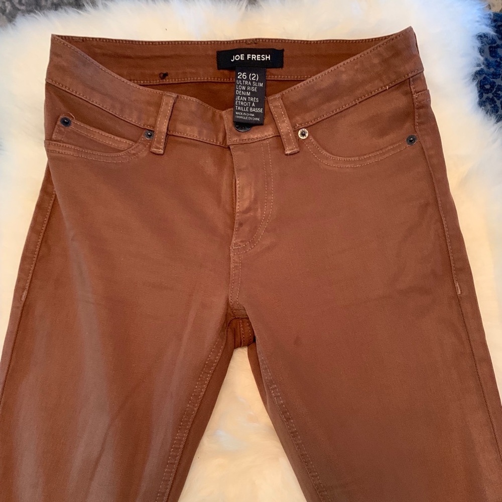 Brand new joe fresh brown tight jeans